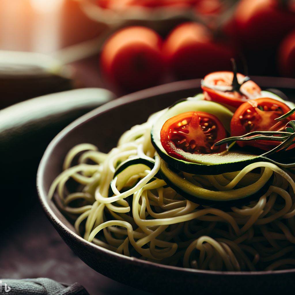 Zucchini-Nudeln mit Tomatensoße - Low-Carb-Rezept mit maximal 5 Zutaten